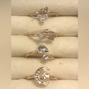Bundle of 4 rings size 8